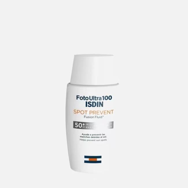 El punto de ISDin Photoultra 100 previene el fluido de fusión SPF 50+.